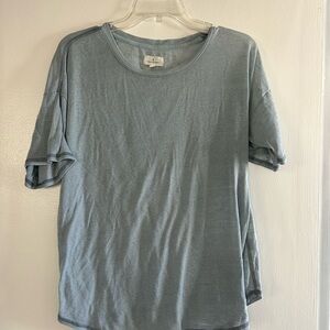 Casual Light Blue Women's Short Sleeve Tee